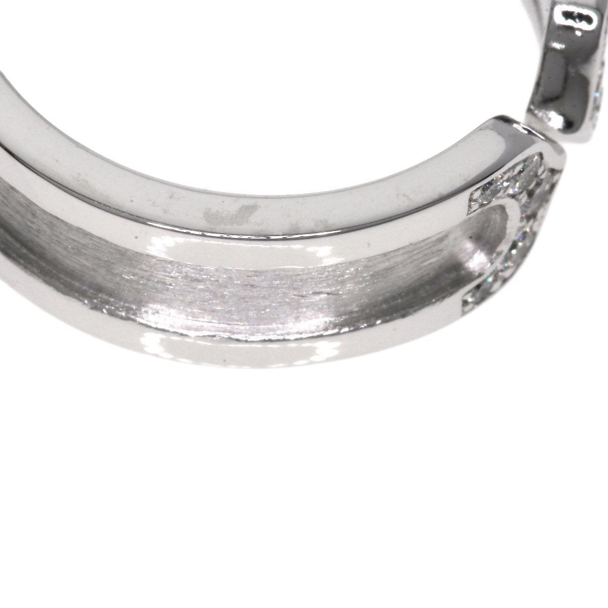 CARTIER C2 Diamond #51 Ring K18 White Gold Ladies [Used]
