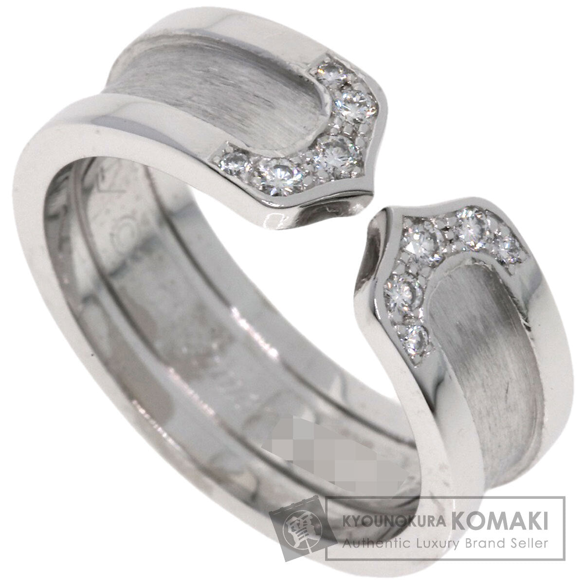 CARTIER C2 Diamond #51 Ring K18 White Gold Ladies [Used]