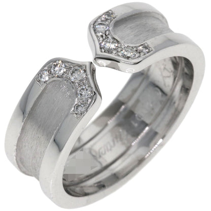 CARTIER C2 Diamond #51 Ring K18 White Gold Ladies [Used]