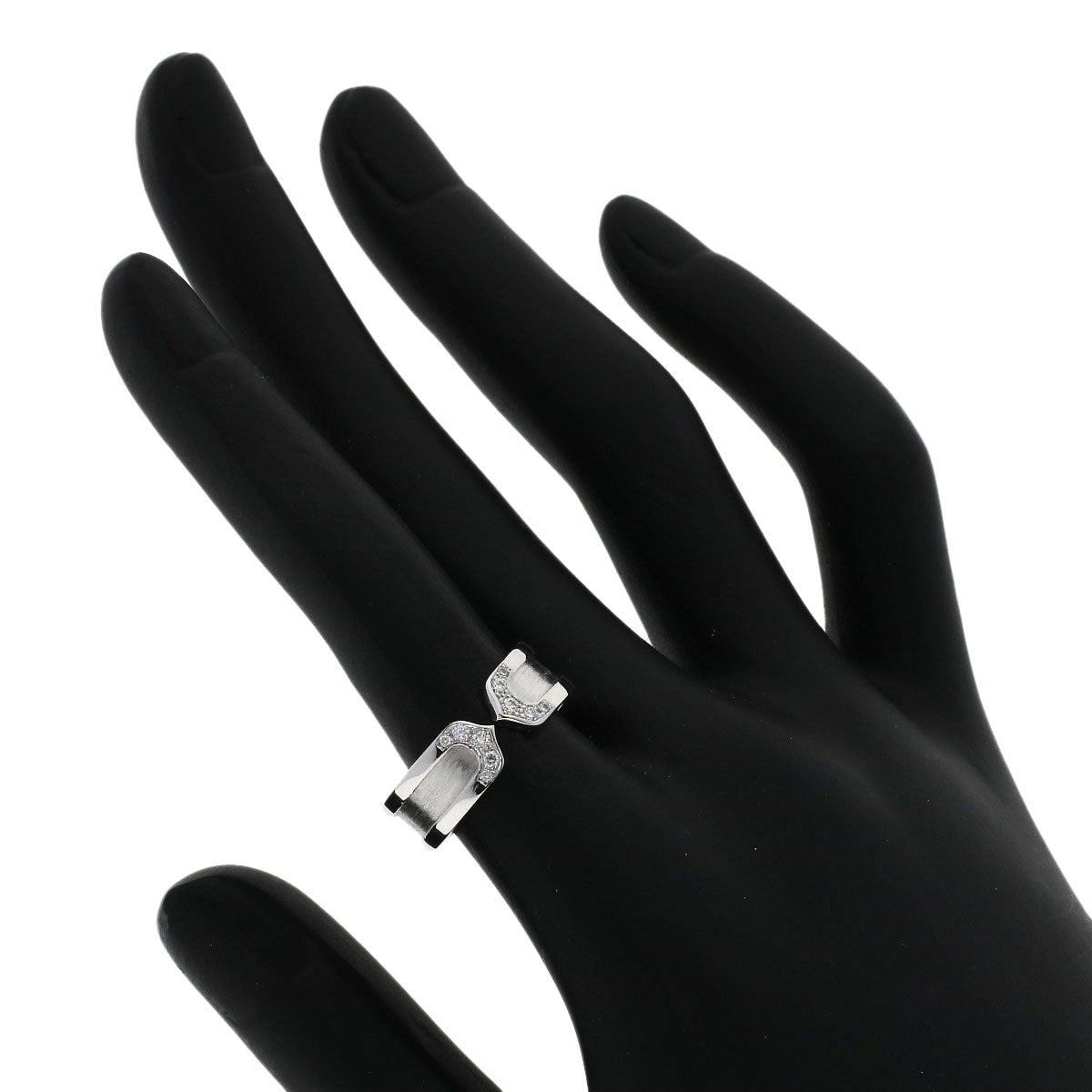 CARTIER C2 Diamond #51 Ring K18 White Gold Ladies [Used]