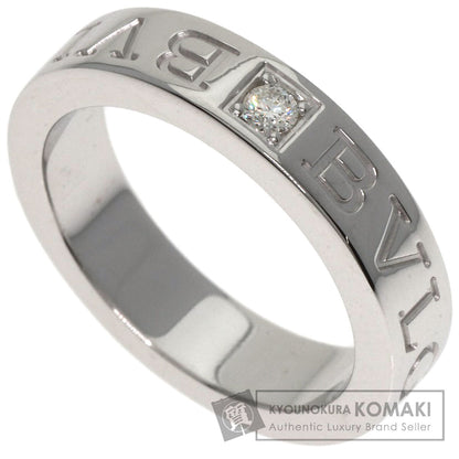BVLGARI Double logo 1P Diamond Ring K18 White Gold Ladies [Used]