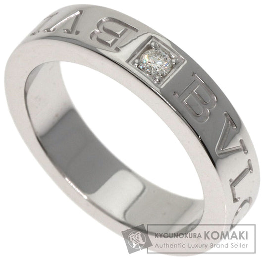 BVLGARI Double logo 1P Diamond Ring K18 White Gold Ladies [Used]