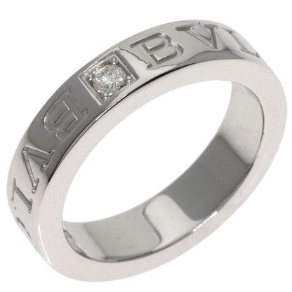 BVLGARI Double logo 1P Diamond Ring K18 White Gold Ladies [Used]