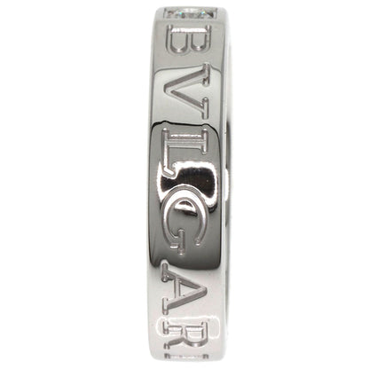 BVLGARI Double logo 1P Diamond Ring K18 White Gold Ladies [Used]