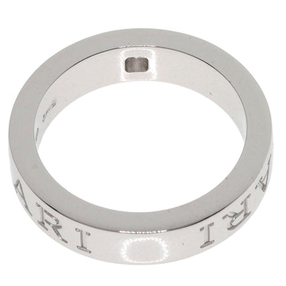 BVLGARI Double logo 1P Diamond Ring K18 White Gold Ladies [Used]