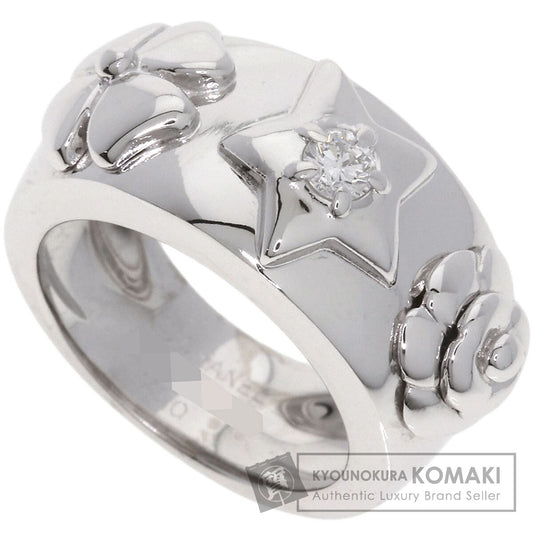 CHANEL Three Symbols Diamond Ring K18 White Gold Ladies [Used]