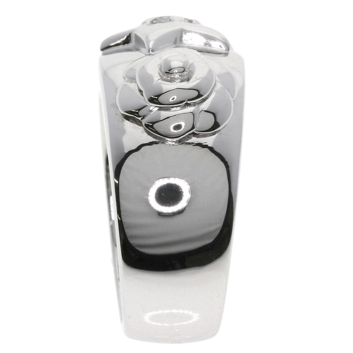 CHANEL Three Symbols Diamond Ring K18 White Gold Ladies [Used]