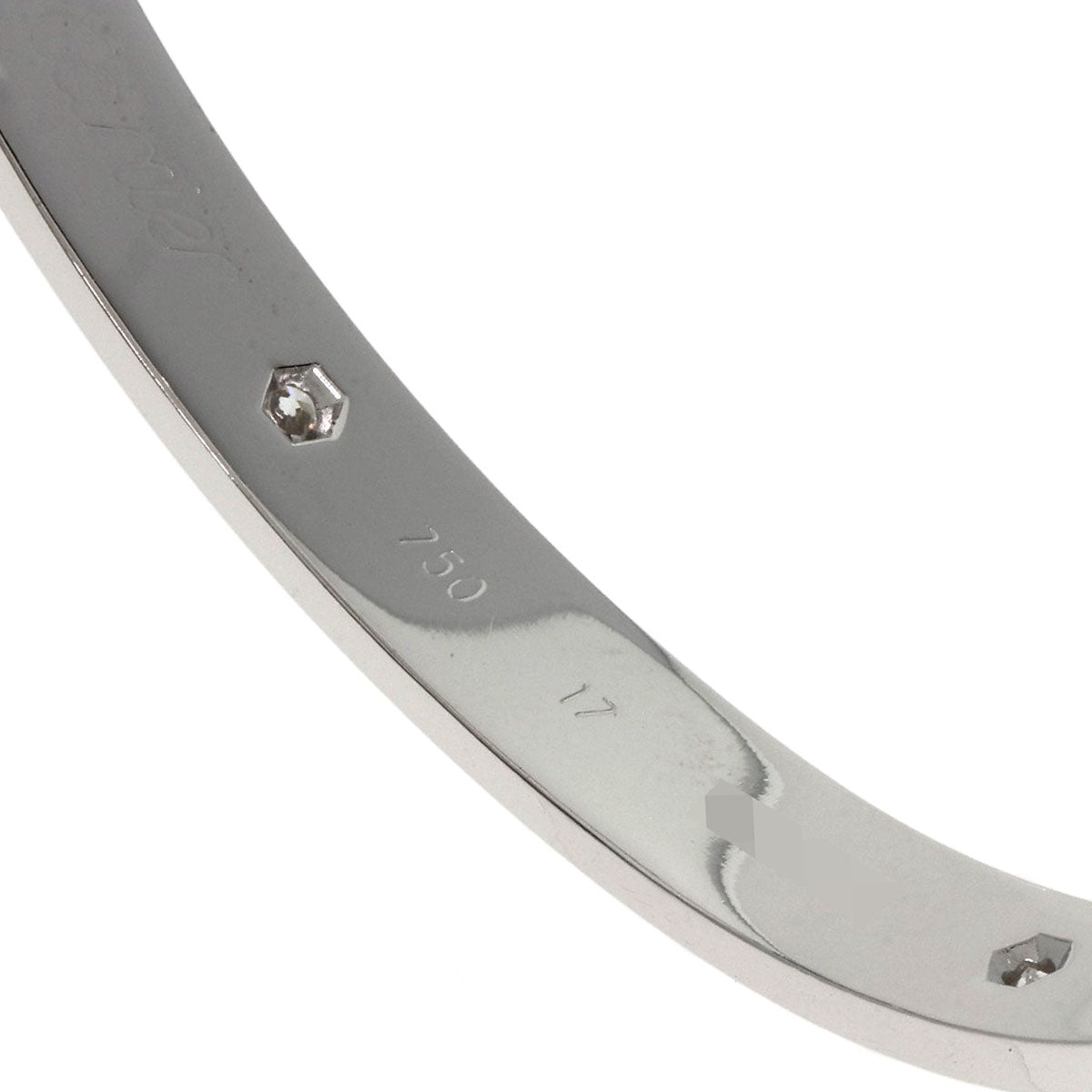 CARTIER LOVE Bracelets Half Diamond with Driver # 17 Bracelet K18 White Gold Ladies [Used]