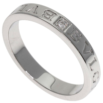 BVLGARI Double logo 1P Diamond Ring K18 White Gold unisex [Used]
