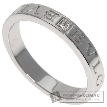 BVLGARI Double logo 1P Diamond Ring K18 White Gold unisex [Used]