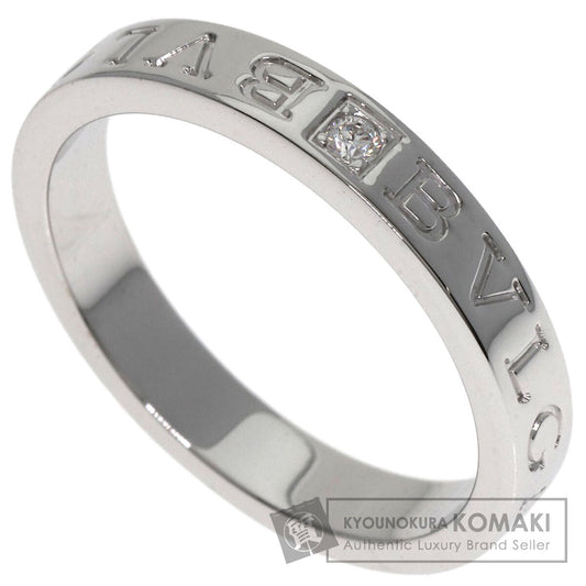 BVLGARI Double logo 1P Diamond Ring K18 White Gold unisex [Used]