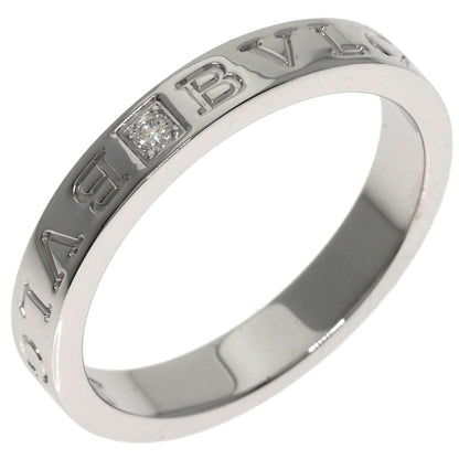 BVLGARI Double logo 1P Diamond Ring K18 White Gold unisex [Used]