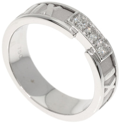 TIFFANY&Co. Atlas 3P Diamond Ring K18 White Gold Ladies [Used]