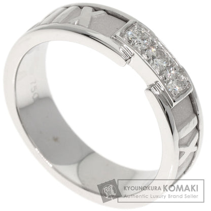 TIFFANY&Co. Atlas 3P Diamond Ring K18 White Gold Ladies [Used]