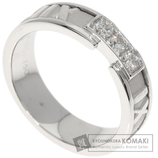 TIFFANY&Co. Atlas 3P Diamond Ring K18 White Gold Ladies [Used]