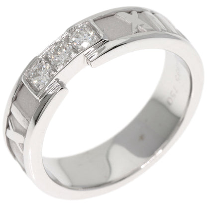 TIFFANY&Co. Atlas 3P Diamond Ring K18 White Gold Ladies [Used]