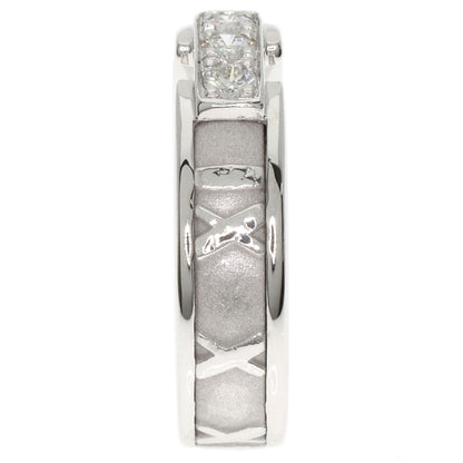 TIFFANY&Co. Atlas 3P Diamond Ring K18 White Gold Ladies [Used]