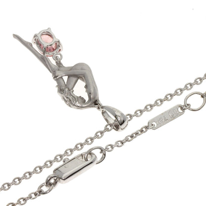 Carrera y Carrera   Female motif orange sapphire Necklace  K18 White Gold Ladies [Used]