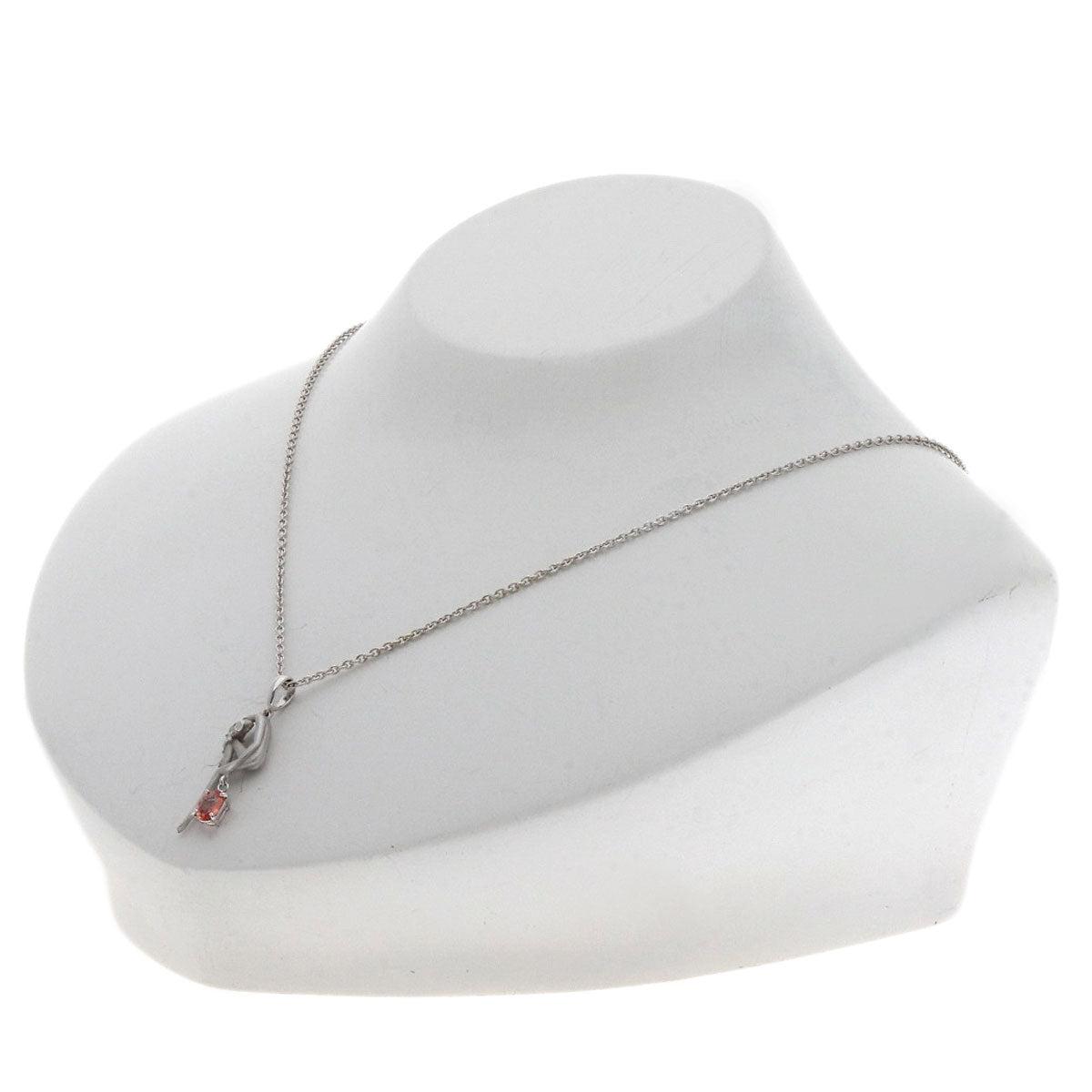 Carrera y Carrera   Female motif orange sapphire Necklace  K18 White Gold Ladies [Used]