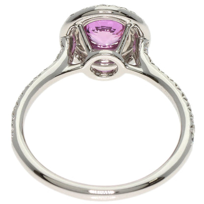TIFFANY&Co. Solest Pink Sapphire Diamond Ring Platinum PT950 Ladies [Used]