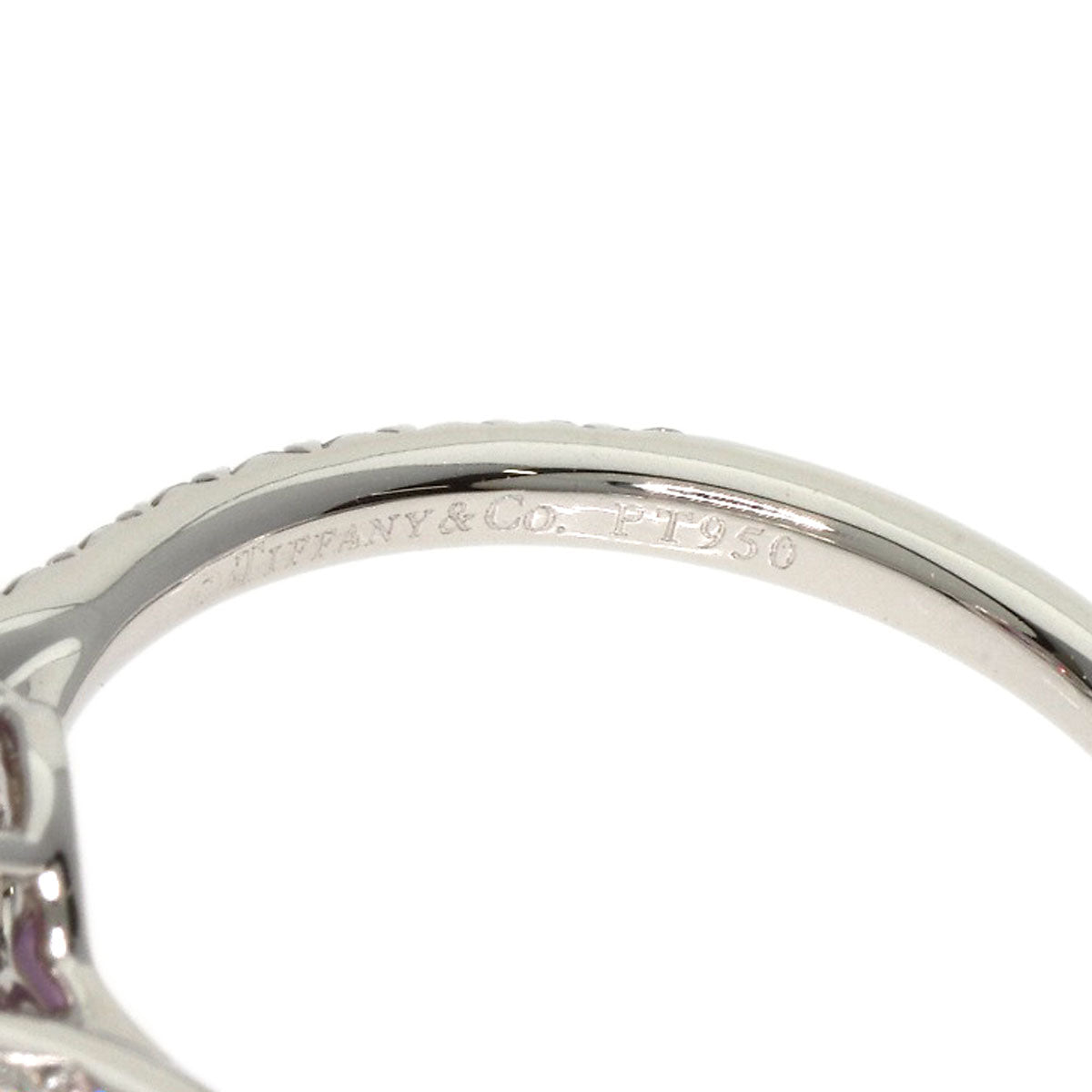 TIFFANY&Co. Solest Pink Sapphire Diamond Ring Platinum PT950 Ladies [Used]