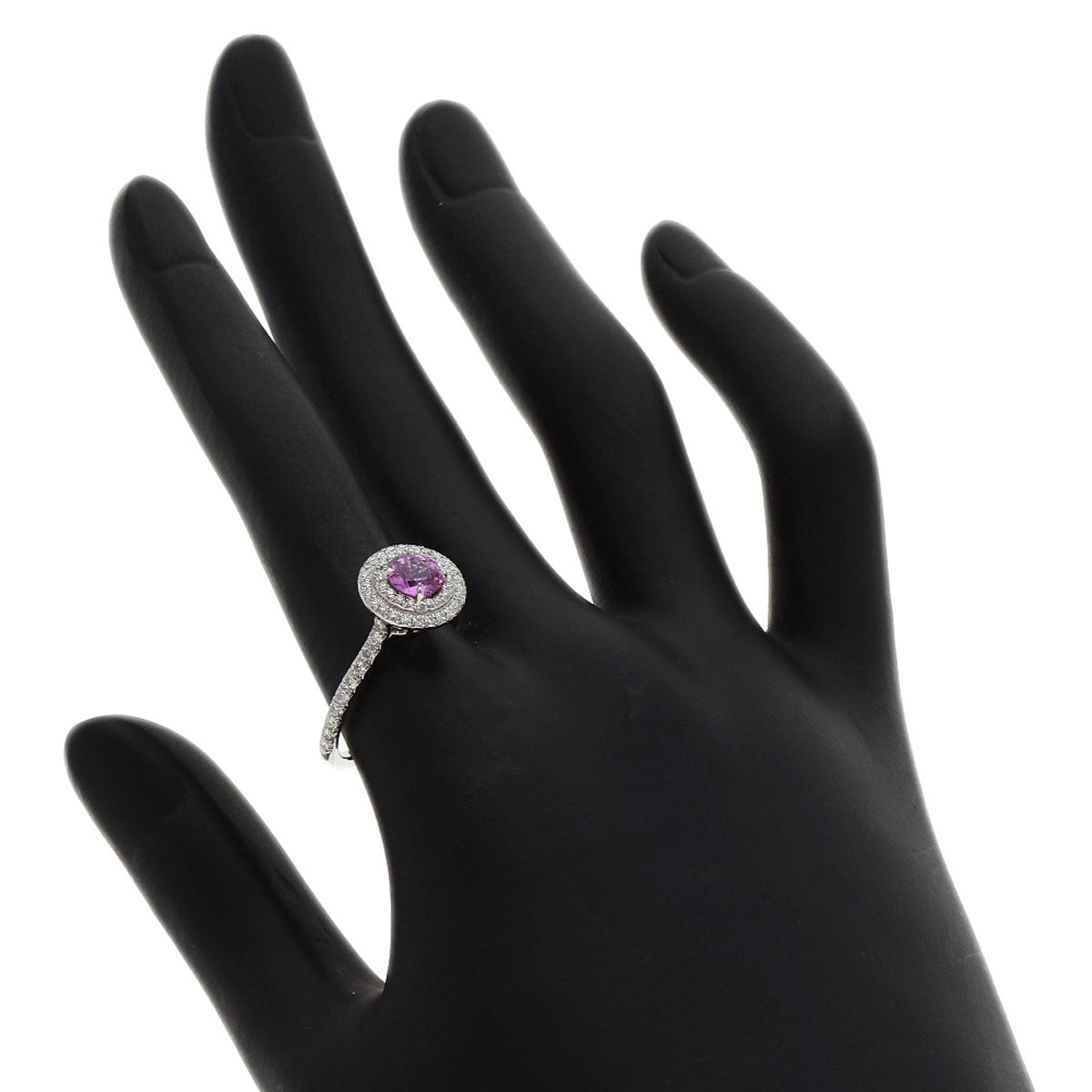 TIFFANY&Co. Solest Pink Sapphire Diamond Ring Platinum PT950 Ladies [Used]