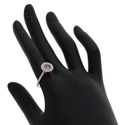 TIFFANY&Co. Solest Pink Sapphire Diamond Ring Platinum PT950 Ladies [Used]