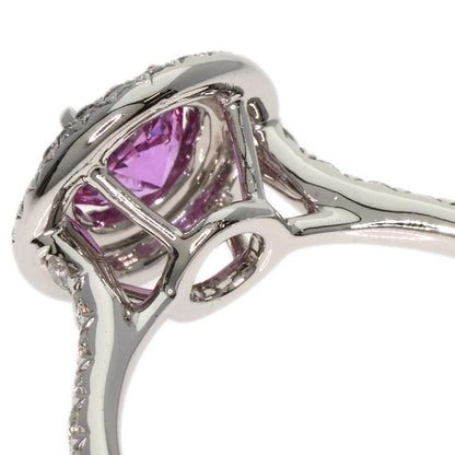 TIFFANY&Co. Solest Pink Sapphire Diamond Ring Platinum PT950 Ladies [Used]