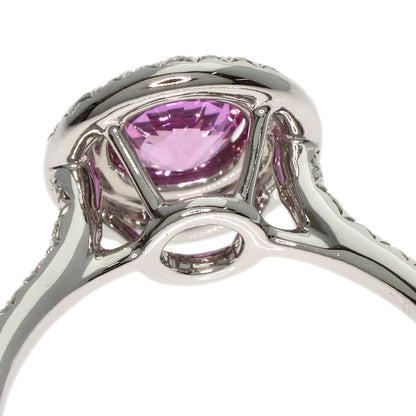TIFFANY&Co. Solest Pink Sapphire Diamond Ring Platinum PT950 Ladies [Used]