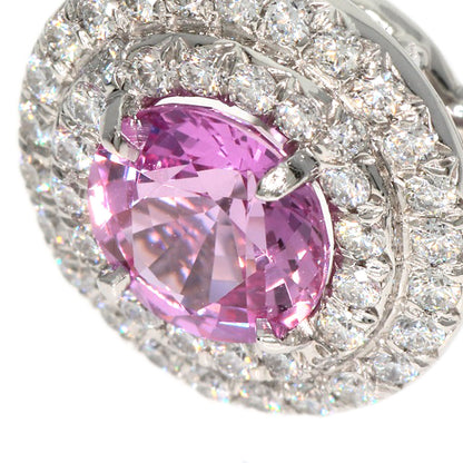 TIFFANY&Co. Solest Pink Sapphire Diamond Ring Platinum PT950 Ladies [Used]