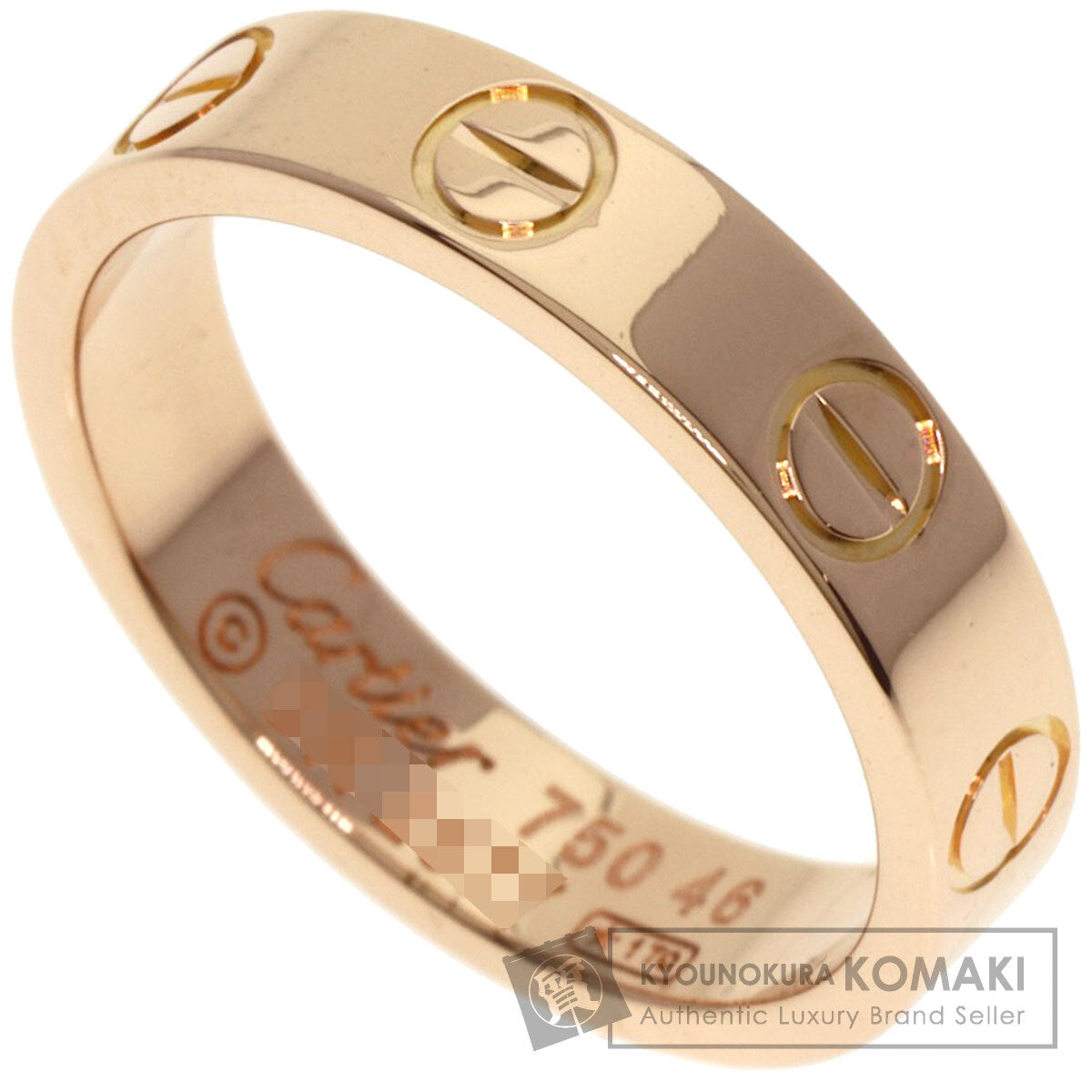 CARTIER Mini love ring #46 Ring K18 Pink Gold Ladies [Used]