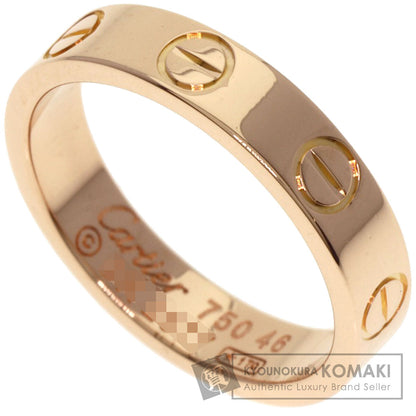 CARTIER Mini love ring #46 Ring K18 Pink Gold Ladies [Used]