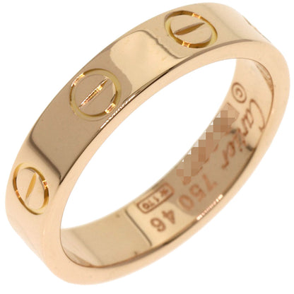 CARTIER Mini love ring #46 Ring K18 Pink Gold Ladies [Used]