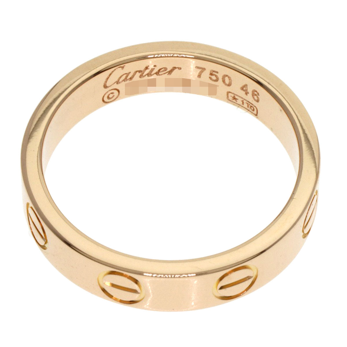 CARTIER Mini love ring #46 Ring K18 Pink Gold Ladies [Used]