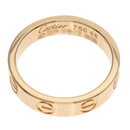 CARTIER Mini love ring #46 Ring K18 Pink Gold Ladies [Used]