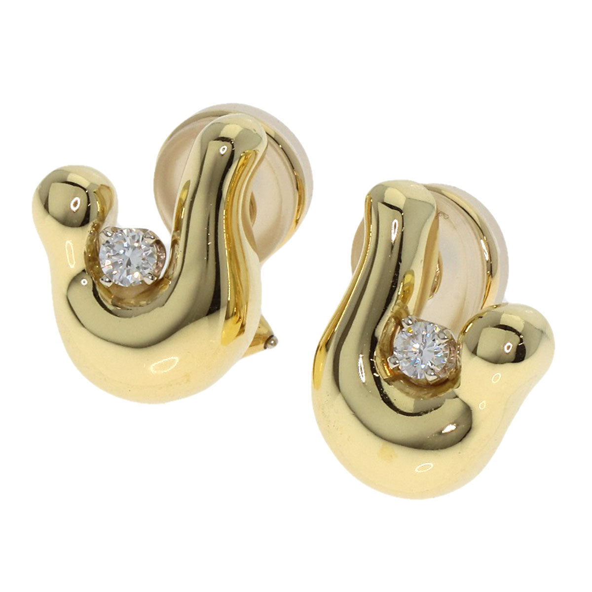 TIFFANY&Co. Diamond Earring K18 Yellow Gold Ladies [Used]