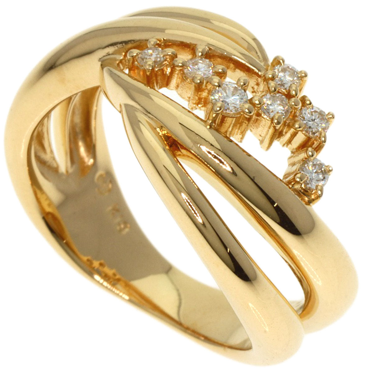 TASAKI Diamond Ring K18 Yellow Gold Ladies [Used]