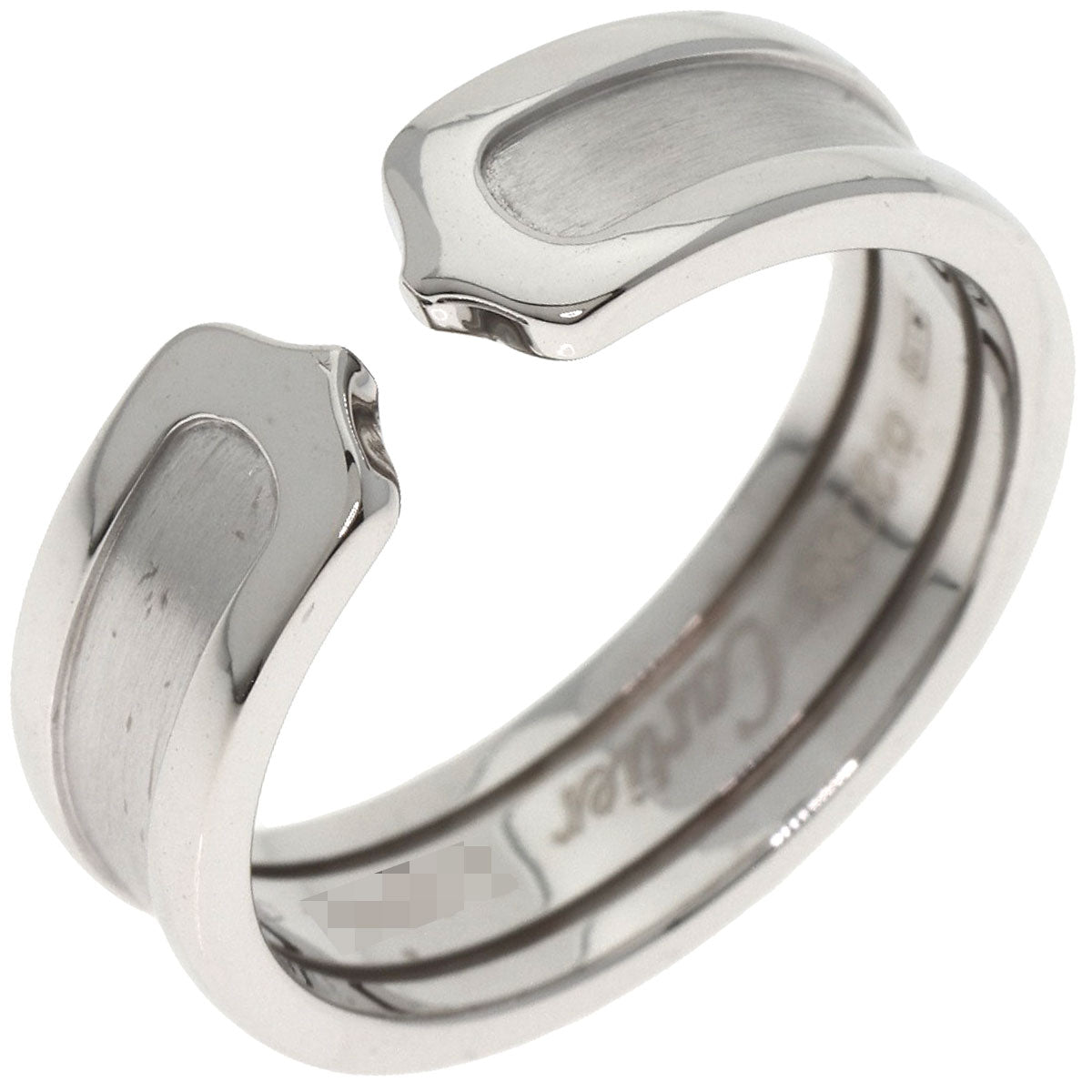 CARTIER C2 SM #59 Ring K18 White Gold Ladies [Used]
