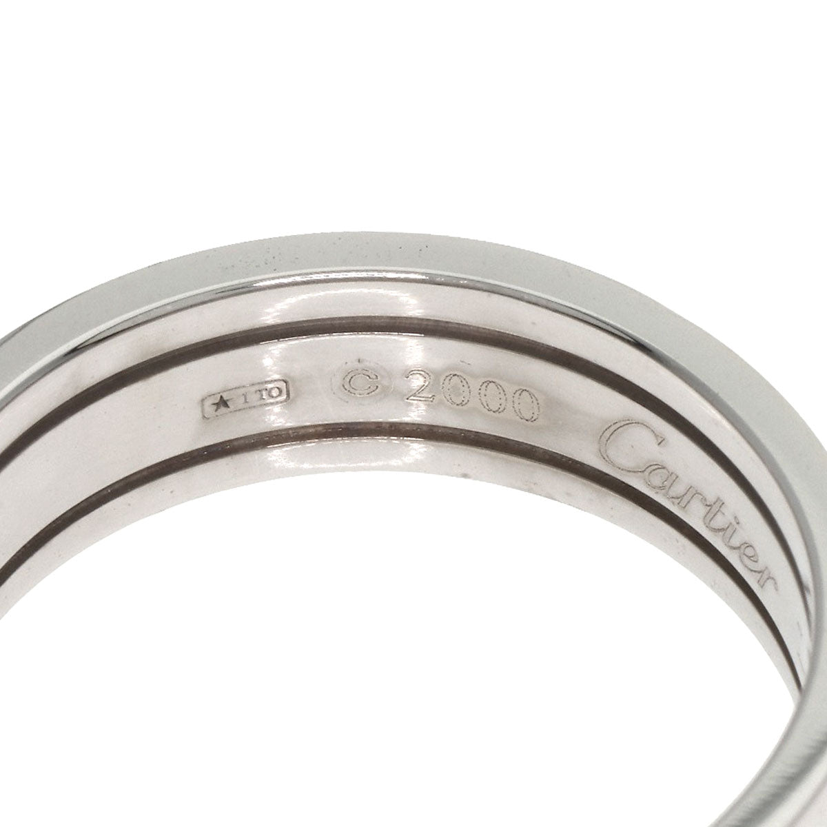 CARTIER C2 SM #59 Ring K18 White Gold Ladies [Used]