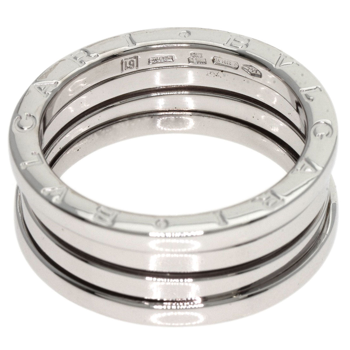BVLGARI B.zero1 3-band #61 Ring K18 White Gold unisex [Used]