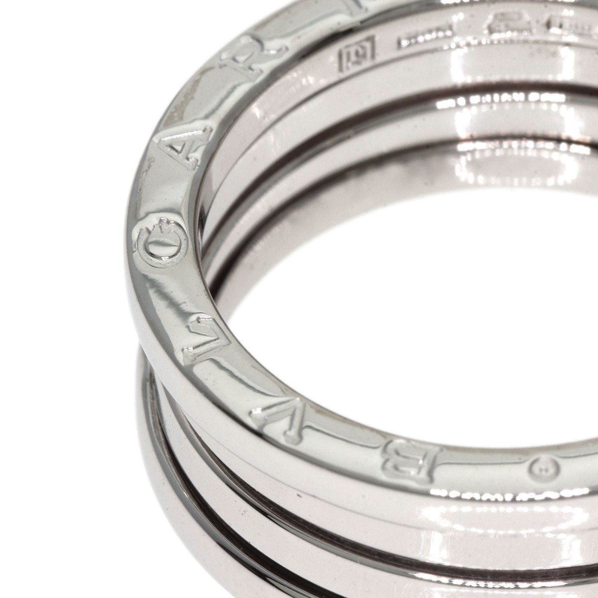 BVLGARI B.zero1 3-band #61 Ring K18 White Gold unisex [Used]