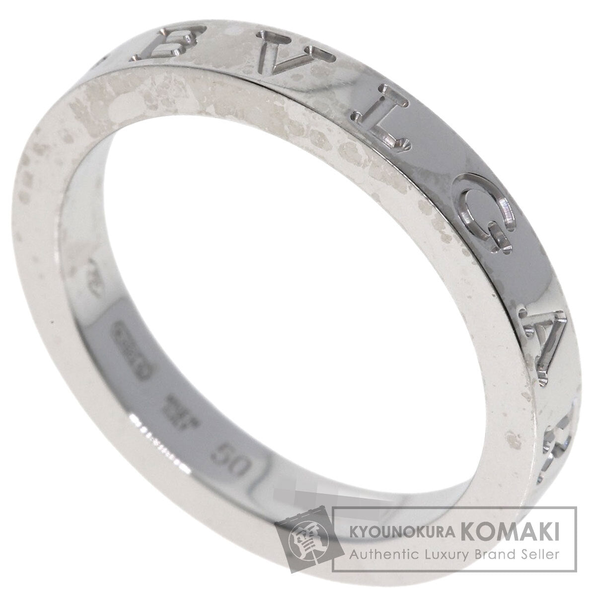 BVLGARI Double Logo #50 Ring Platinum PT950 Ladies [Used]