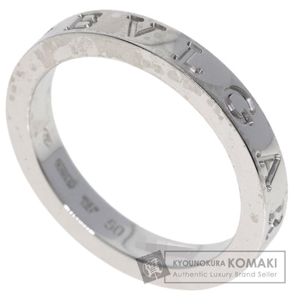 BVLGARI Double Logo #50 Ring Platinum PT950 Ladies [Used]