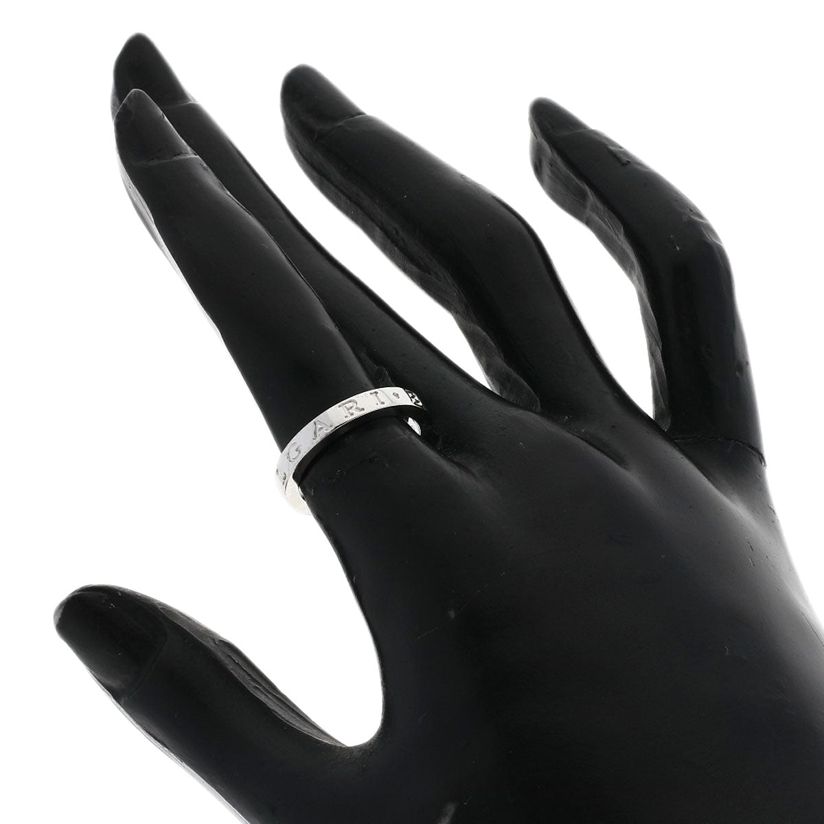 BVLGARI Double Logo #50 Ring Platinum PT950 Ladies [Used]