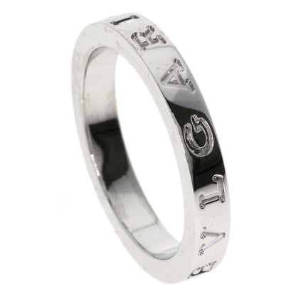 BVLGARI Double Logo #50 Ring Platinum PT950 Ladies [Used]