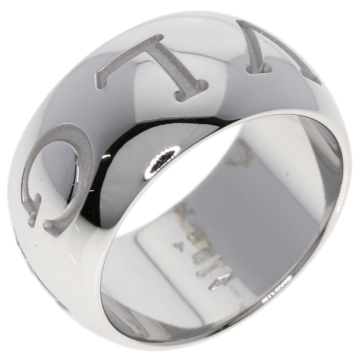 BVLGARI Monologo #54 Ring K18 White Gold Ladies [Used]