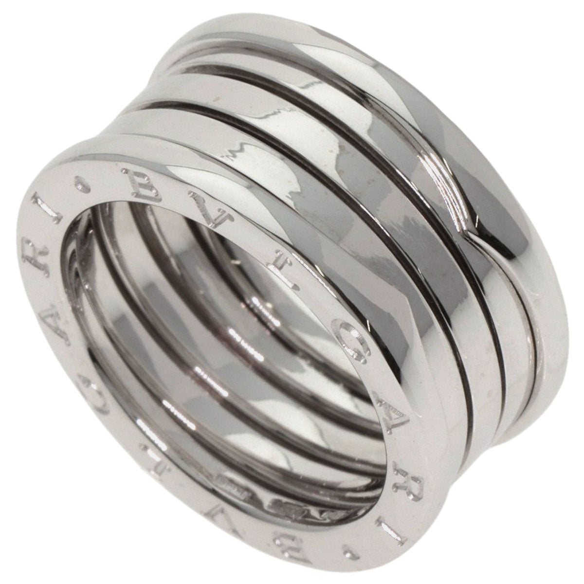 BVLGARI B.zero1 4 Band #56 Ring K18 White Gold Ladies [Used]