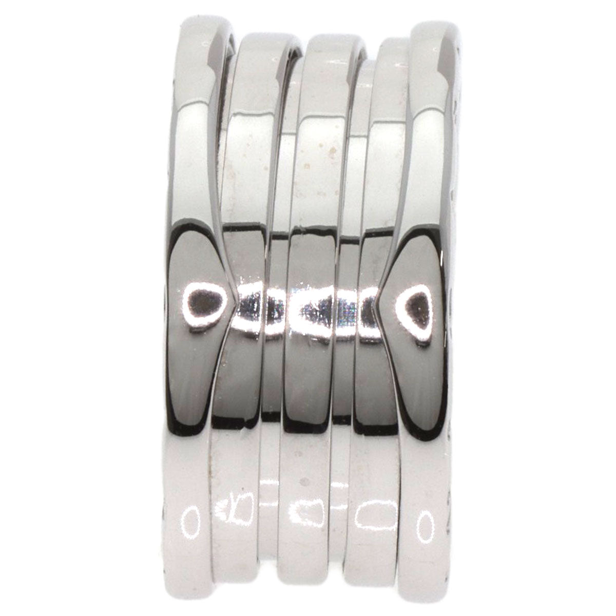 BVLGARI B.zero1 4 Band #56 Ring K18 White Gold Ladies [Used]