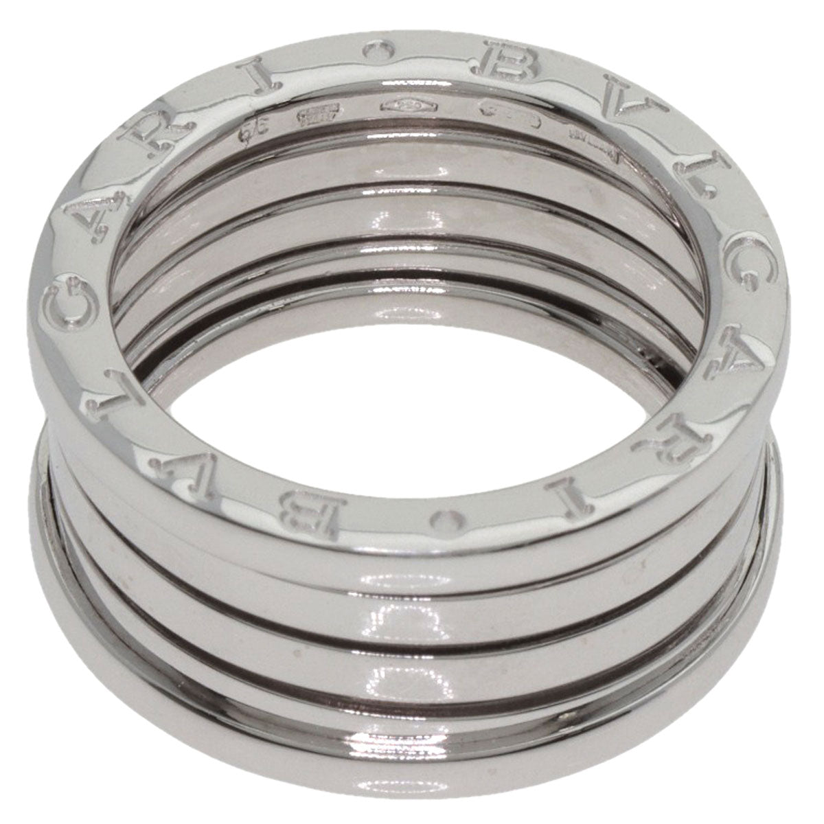 BVLGARI B.zero1 4 Band #56 Ring K18 White Gold Ladies [Used]