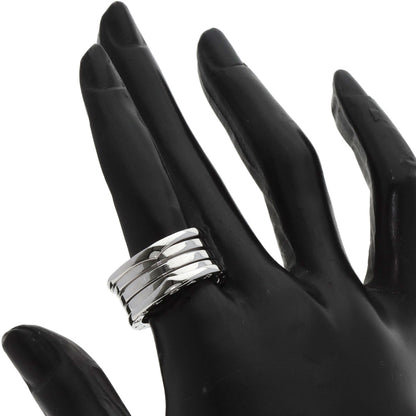 BVLGARI B.zero1 4 Band #56 Ring K18 White Gold Ladies [Used]